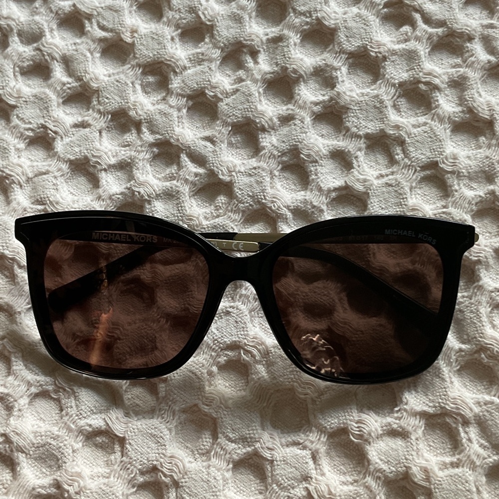 Michael Kors Black Frame Sunglasses with Brown Lenses
